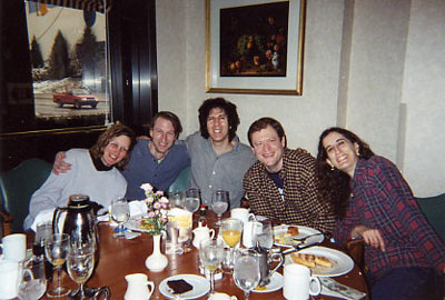 L-R: Lora Arduser, Chris Arduser, Richard X. Heyman, Parke Puterbaugh, and Nancy Leigh   2/10/03 Charleston, West Virginia
