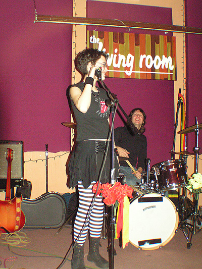 Nicole Goldberg (our niece) singing "Obladi Oblada" with the band at Nancy Leigh's Birthday Party